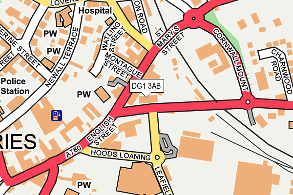 DG1 3AB map - OS OpenMap – Local (Ordnance Survey)