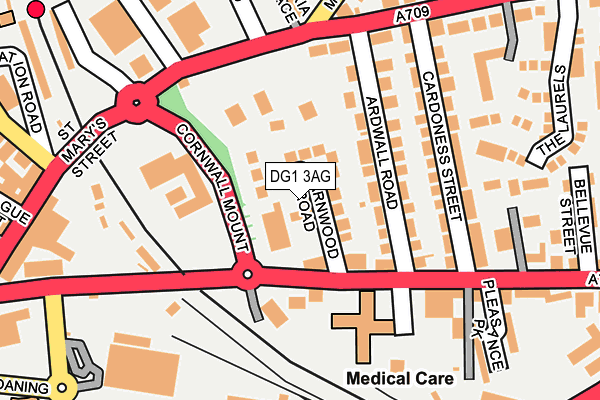DG1 3AG map - OS OpenMap – Local (Ordnance Survey)