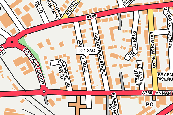 DG1 3AQ map - OS OpenMap – Local (Ordnance Survey)