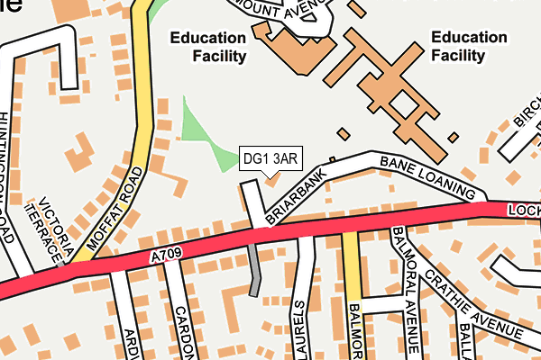 DG1 3AR map - OS OpenMap – Local (Ordnance Survey)