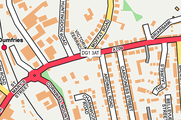 DG1 3AT map - OS OpenMap – Local (Ordnance Survey)