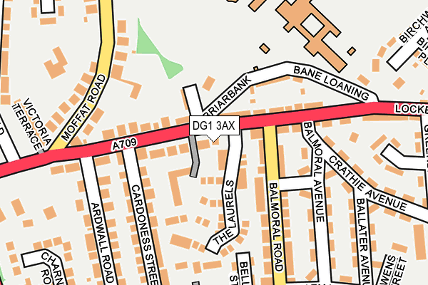 DG1 3AX map - OS OpenMap – Local (Ordnance Survey)