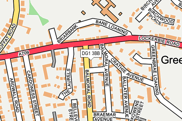 DG1 3BB map - OS OpenMap – Local (Ordnance Survey)