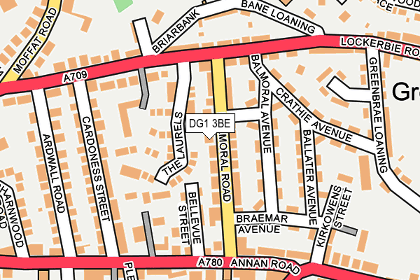 DG1 3BE map - OS OpenMap – Local (Ordnance Survey)