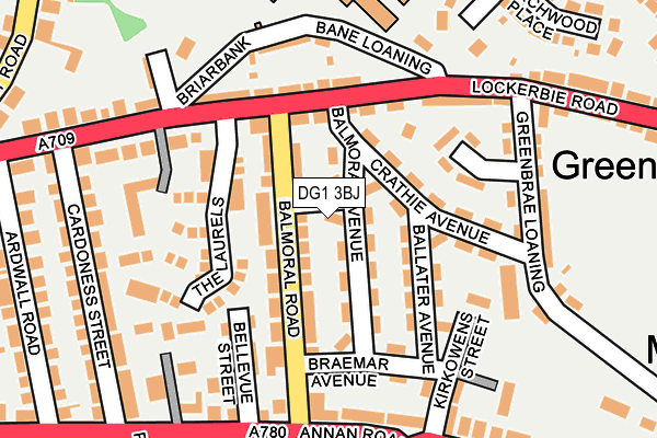 DG1 3BJ map - OS OpenMap – Local (Ordnance Survey)