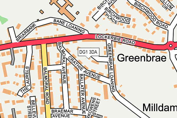 DG1 3DA map - OS OpenMap – Local (Ordnance Survey)