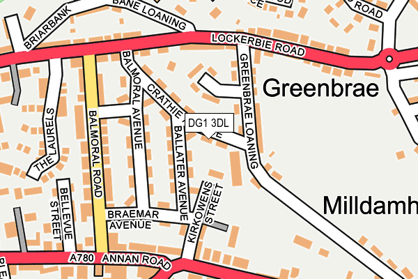 DG1 3DL map - OS OpenMap – Local (Ordnance Survey)