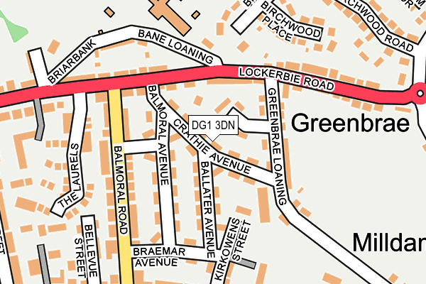 DG1 3DN map - OS OpenMap – Local (Ordnance Survey)