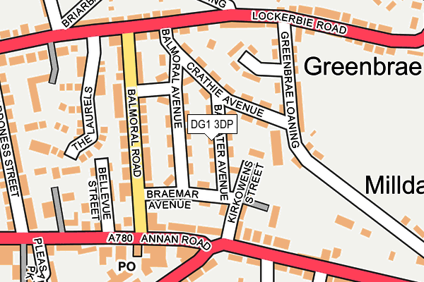 DG1 3DP map - OS OpenMap – Local (Ordnance Survey)