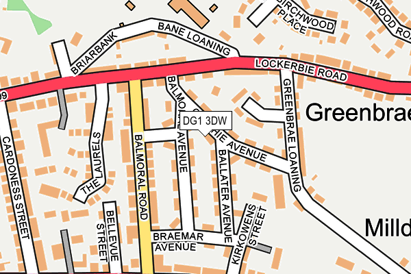 DG1 3DW map - OS OpenMap – Local (Ordnance Survey)