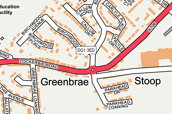 DG1 3ED map - OS OpenMap – Local (Ordnance Survey)