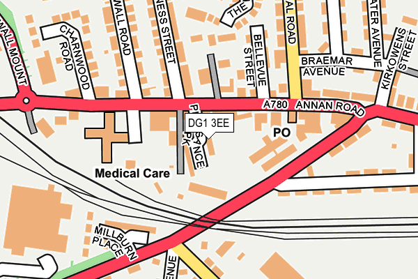 DG1 3EE map - OS OpenMap – Local (Ordnance Survey)