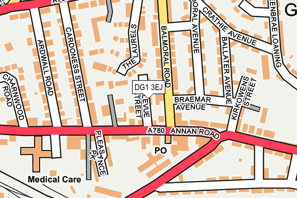 DG1 3EJ map - OS OpenMap – Local (Ordnance Survey)