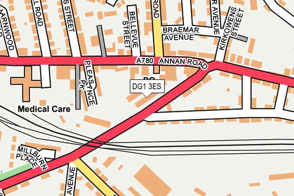 DG1 3ES map - OS OpenMap – Local (Ordnance Survey)