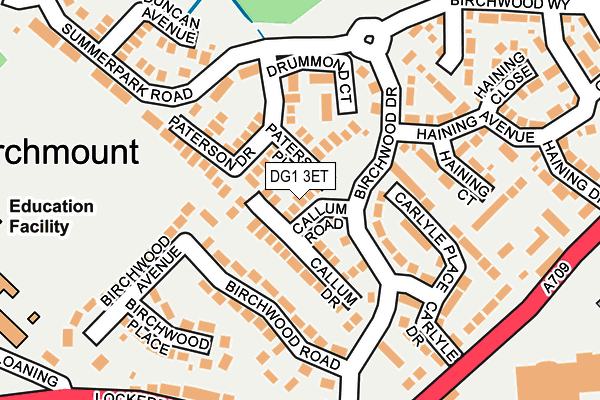 DG1 3ET map - OS OpenMap – Local (Ordnance Survey)