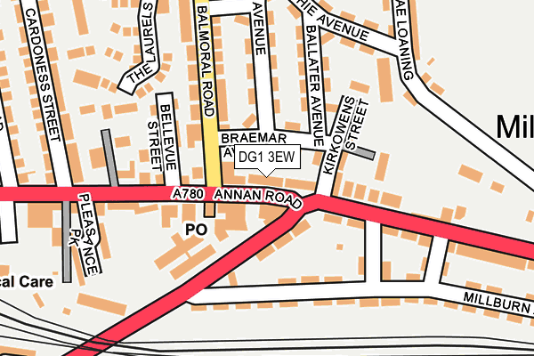 DG1 3EW map - OS OpenMap – Local (Ordnance Survey)