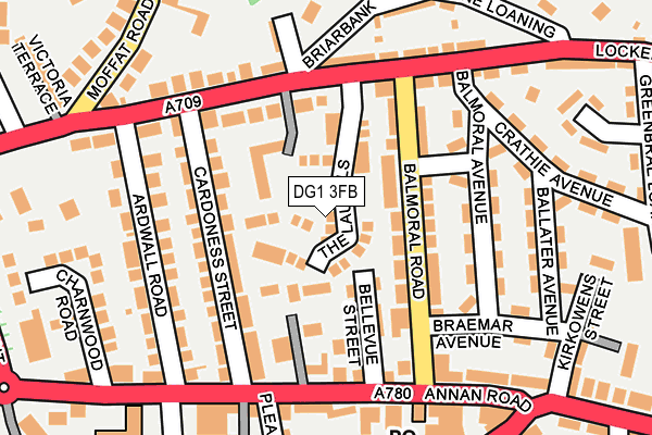 DG1 3FB map - OS OpenMap – Local (Ordnance Survey)