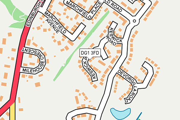 DG1 3FD map - OS OpenMap – Local (Ordnance Survey)
