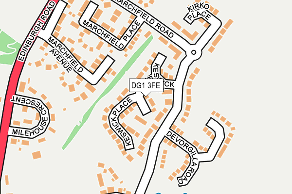 DG1 3FE map - OS OpenMap – Local (Ordnance Survey)
