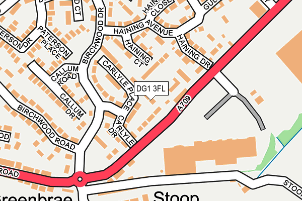 DG1 3FL map - OS OpenMap – Local (Ordnance Survey)