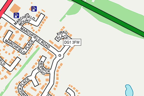 DG1 3FW map - OS OpenMap – Local (Ordnance Survey)