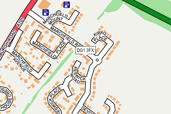 DG1 3FX map - OS OpenMap – Local (Ordnance Survey)