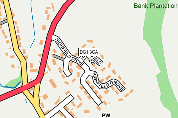 DG1 3GA map - OS OpenMap – Local (Ordnance Survey)