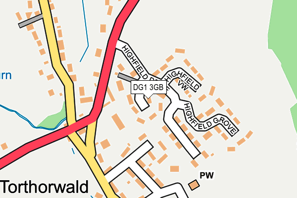 DG1 3GB map - OS OpenMap – Local (Ordnance Survey)