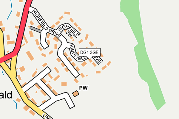DG1 3GE map - OS OpenMap – Local (Ordnance Survey)
