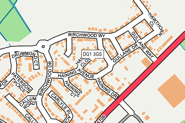 DG1 3GS map - OS OpenMap – Local (Ordnance Survey)