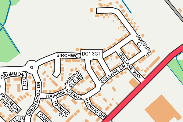 DG1 3GT map - OS OpenMap – Local (Ordnance Survey)