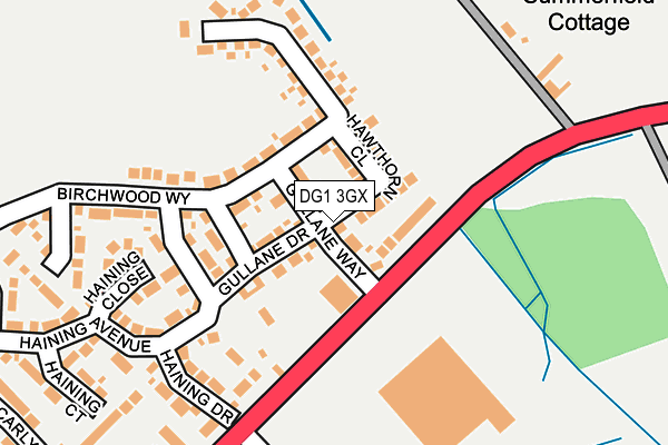 DG1 3GX map - OS OpenMap – Local (Ordnance Survey)