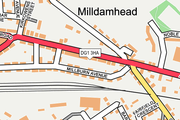 DG1 3HA map - OS OpenMap – Local (Ordnance Survey)