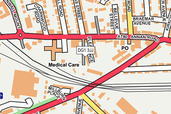 DG1 3JJ map - OS OpenMap – Local (Ordnance Survey)