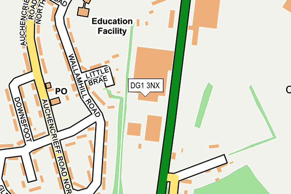 DG1 3NX map - OS OpenMap – Local (Ordnance Survey)