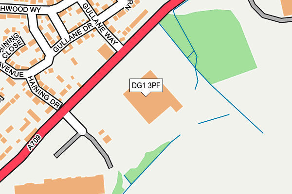 DG1 3PF map - OS OpenMap – Local (Ordnance Survey)