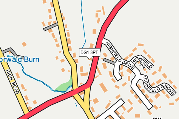 DG1 3PT map - OS OpenMap – Local (Ordnance Survey)