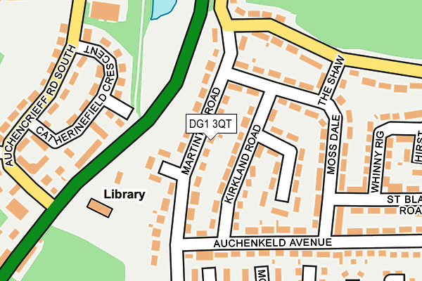 DG1 3QT map - OS OpenMap – Local (Ordnance Survey)