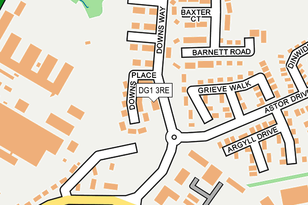 DG1 3RE map - OS OpenMap – Local (Ordnance Survey)