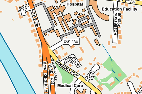 DG1 4AE map - OS OpenMap – Local (Ordnance Survey)