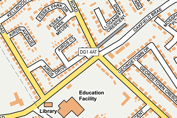 DG1 4AT map - OS OpenMap – Local (Ordnance Survey)