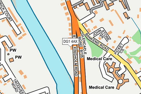 DG1 4AX map - OS OpenMap – Local (Ordnance Survey)