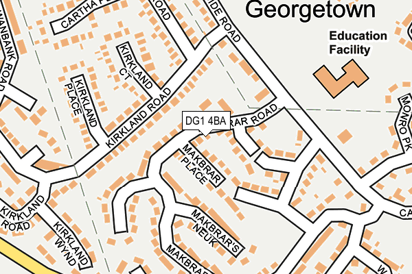 DG1 4BA map - OS OpenMap – Local (Ordnance Survey)