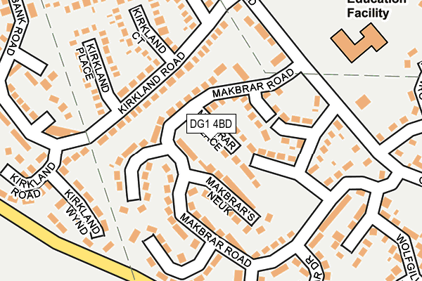 DG1 4BD map - OS OpenMap – Local (Ordnance Survey)