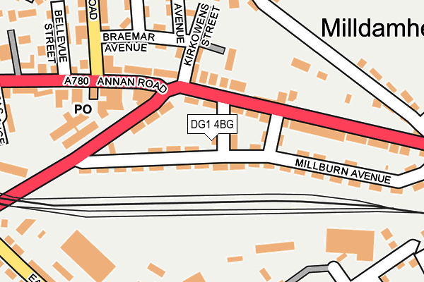 DG1 4BG map - OS OpenMap – Local (Ordnance Survey)