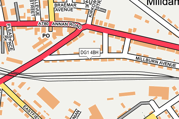 DG1 4BH map - OS OpenMap – Local (Ordnance Survey)