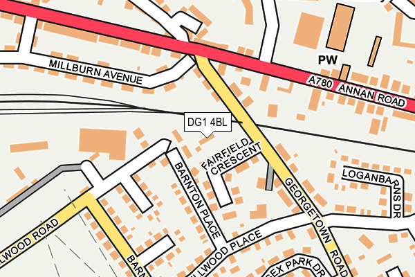 DG1 4BL map - OS OpenMap – Local (Ordnance Survey)