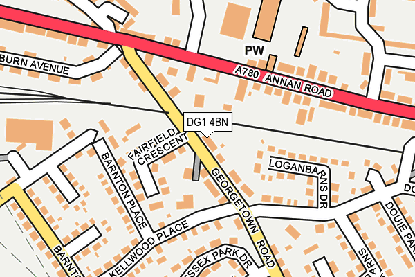 DG1 4BN map - OS OpenMap – Local (Ordnance Survey)