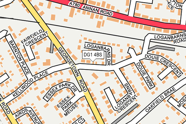 DG1 4BS map - OS OpenMap – Local (Ordnance Survey)