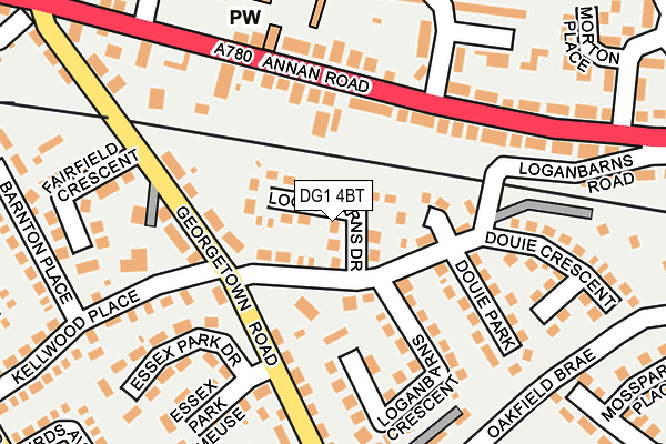 DG1 4BT map - OS OpenMap – Local (Ordnance Survey)